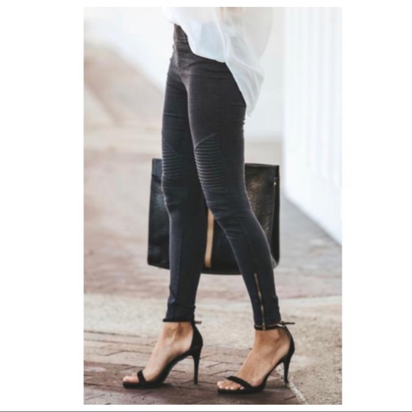 Must Have Motto Zipper trim skinny leggings - Picture 3 of 8